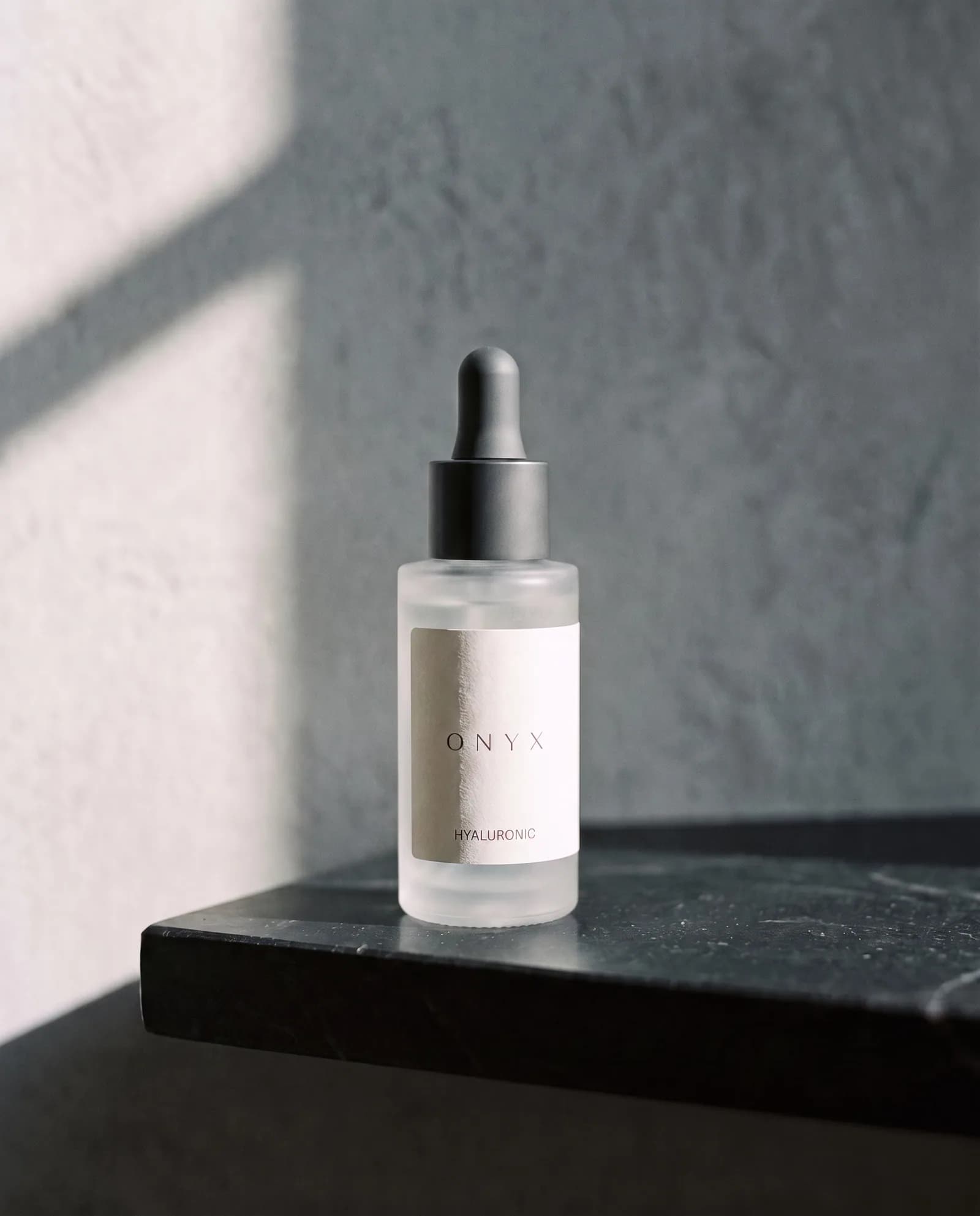 Hyaluronic Serum — Multi-weight sodium hyaluronate, applied to damp skin