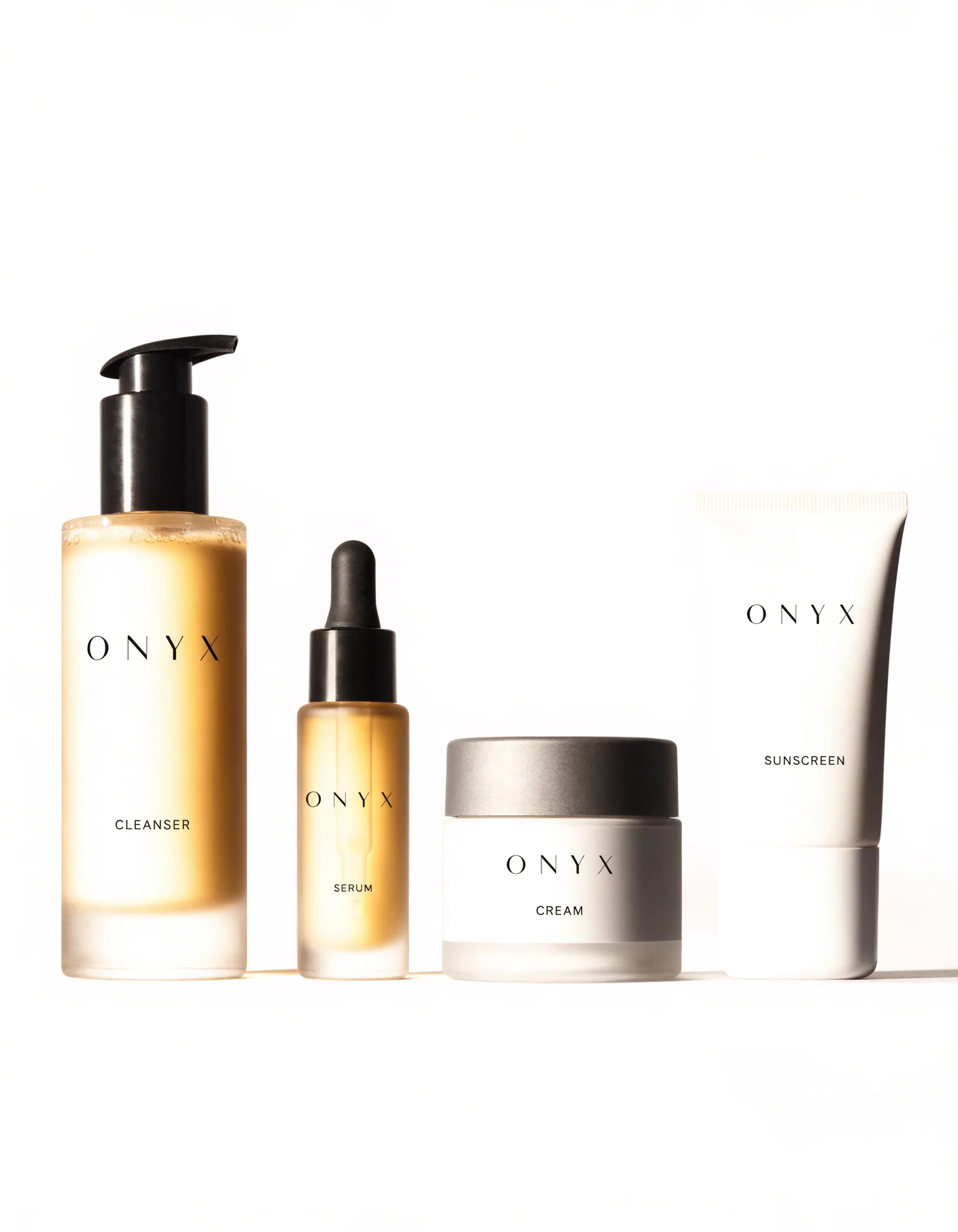 The Core Regimen — Cleanser, vitamin C, moisturizer and SPF — a full morning routine